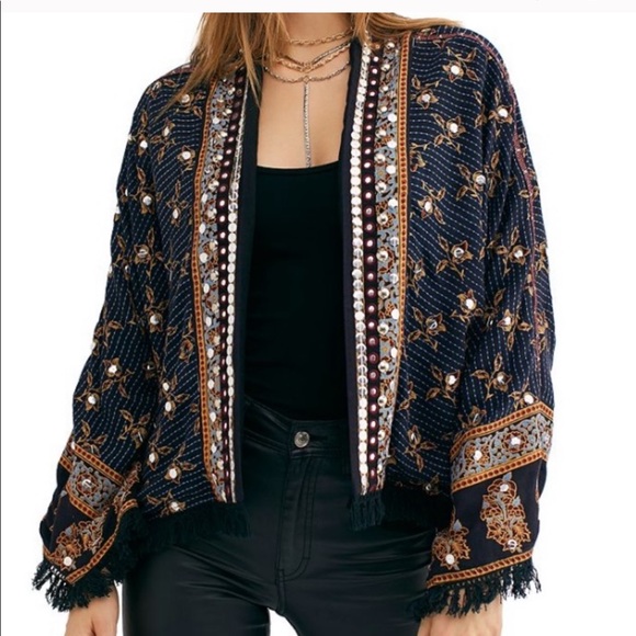 Free People Jackets & Blazers - Free People Rays of Light Embellished Jacket